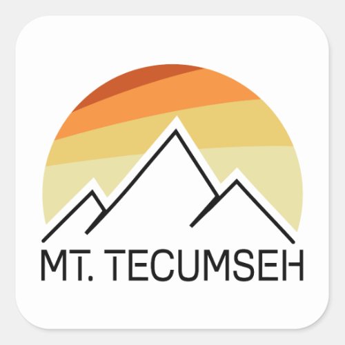 Mt Tecumseh New Hampshire Retro Square Sticker