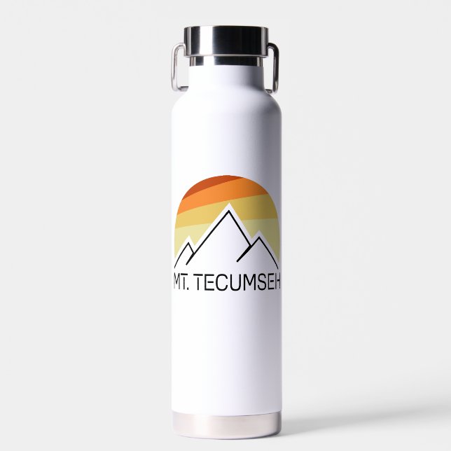 Mt. Tecumseh New Hampshire Retro Water Bottle (Front)