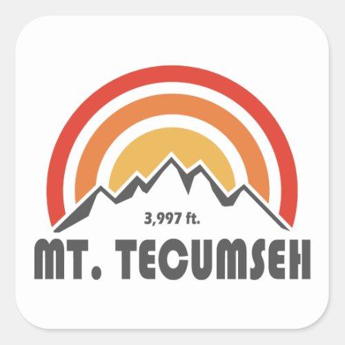 Mt Tecumseh New Hampshire Square Sticker