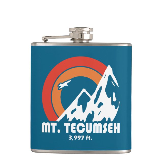 Mt. Tecumseh New Hampshire Sun Eagle Flask (Front)