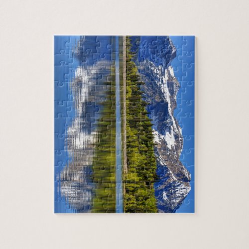 Mt Timpanogos Reflected In Silver Lake Flat Jigsaw Puzzle