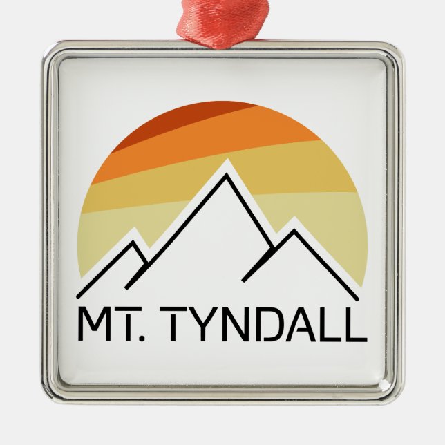 Mt. Tyndall California Retro Metal Ornament (Front)