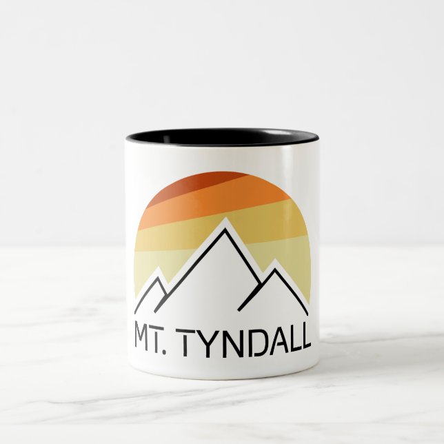 Mt. Tyndall California Retro Two-Tone Coffee Mug (Center)