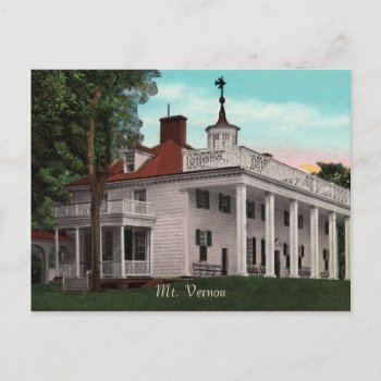 Mt. Vernon Vintage Postcard by vintageamerican at Zazzle
