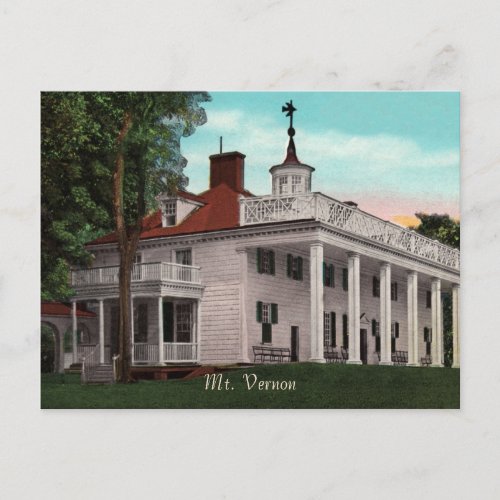 Mt Vernon Vintage Postcard