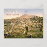 Mt. Vesuvius and the ruins of Pompeii in Italy