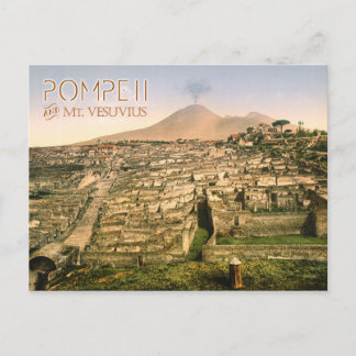 Mt. Vesuvius and the ruins of Pompeii in Italy Postcard