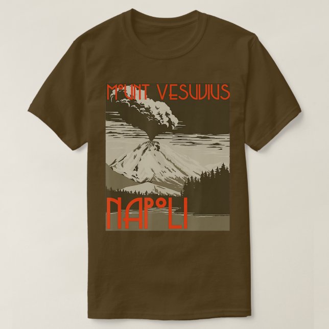 Mt Vesuvius Souvenir T-Shirt (Design Front)