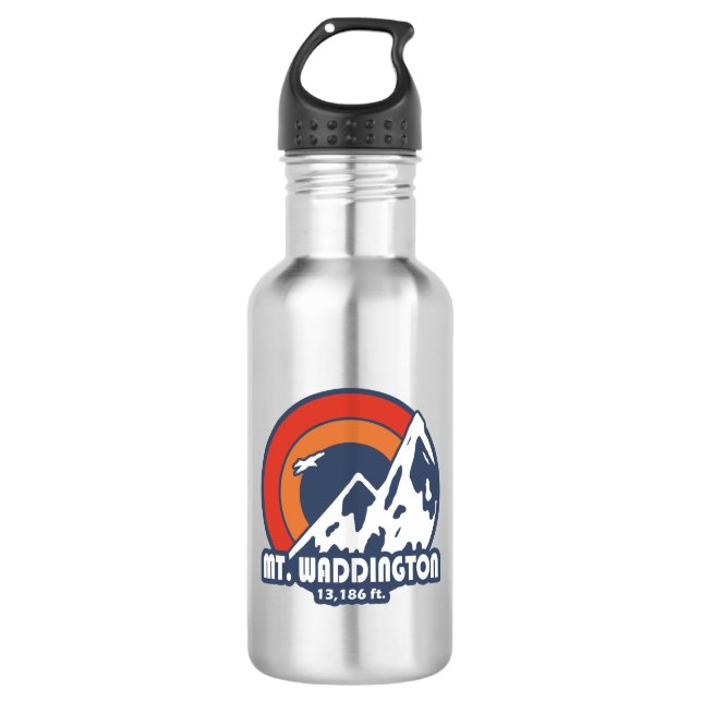 Mt. Waddington British Columbia Sun Eagle Stainless Steel Water Bottle (Front)