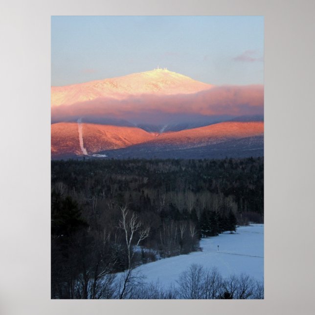 Mt Washington at Sunset Poster (Front)