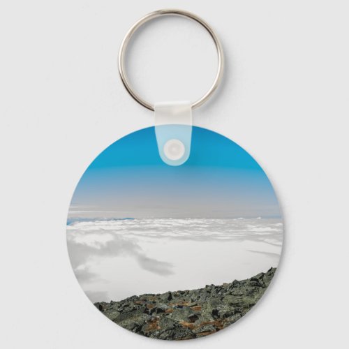 Mt Washington Edge of the World Button Keychain