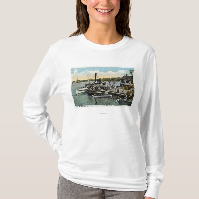 Mt. Washington, Gov. Endicott Steamers Docked T-Shirt (Front)