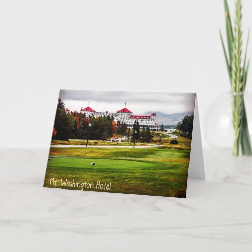 Mt Washington Hotel in Autumn Greeting Card