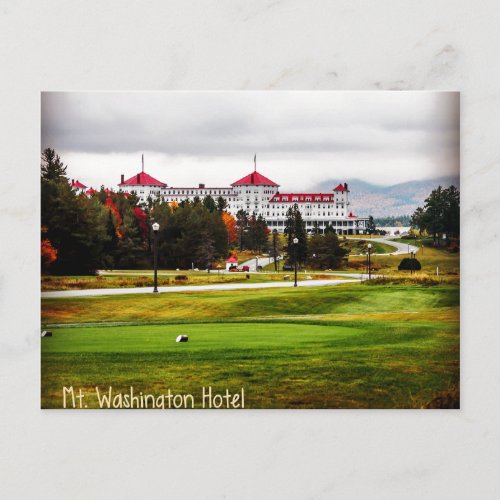 Mt Washington Hotel in Autumn Postcard