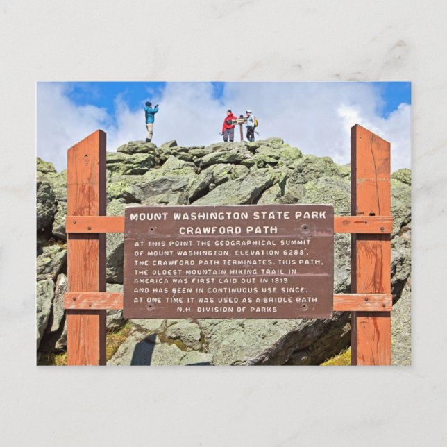Mt. Washington, New Hampshire Postcard (Front)