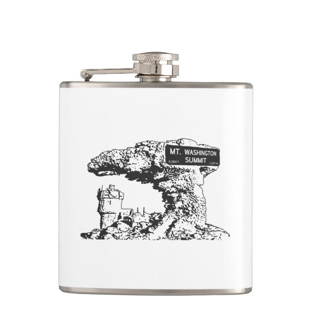 Mt. Washington Summit Sign Flask (Front)
