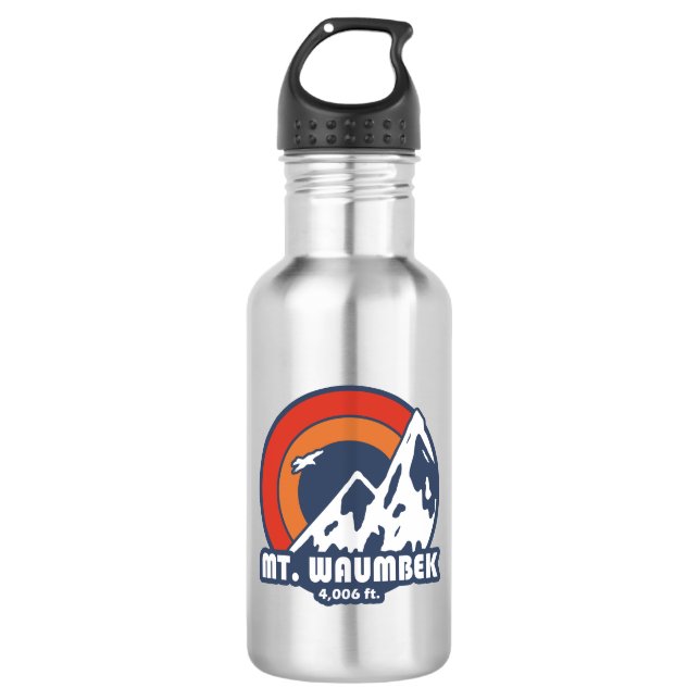 Mt. Waumbek New Hampshire Sun Eagle Stainless Steel Water Bottle (Front)