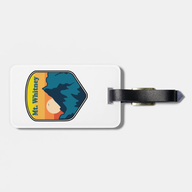 Mt. Whitney California Sunrise Luggage Tag (Back Horizontal)