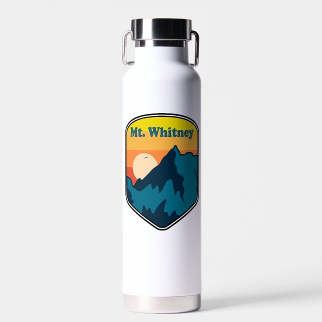 Mt. Whitney California Sunrise Water Bottle (Front)