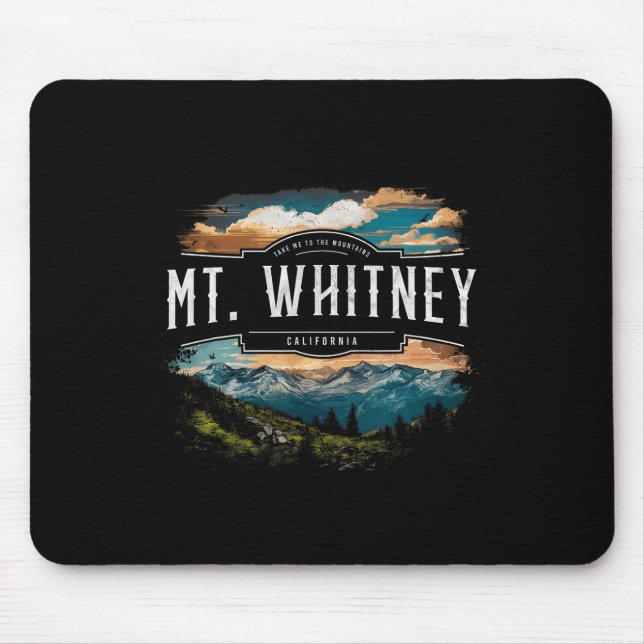 Mt. Whitney Mountains California Hiking Outdoors V Mouse Pad (Front)