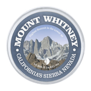 Mt Whitney Silver Finish Lapel Pin