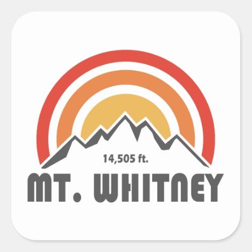 Mt Whitney Square Sticker