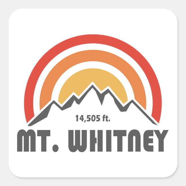 Mt. Whitney Square Sticker (Front)