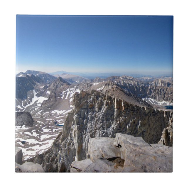 Mt Whitney Summit - John Muir Trail - Sierra Ceramic Tile (Front)