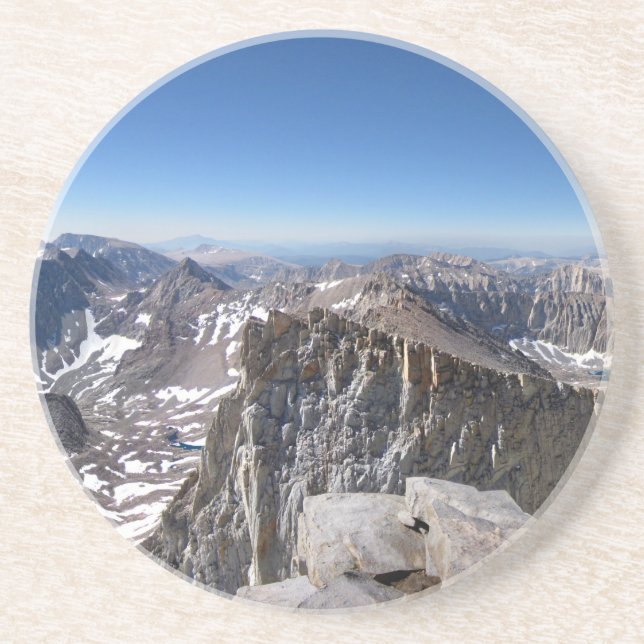 Mt Whitney Summit - John Muir Trail - Sierra Drink Coaster (Front)