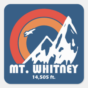 Mt. Whitney Sun Eagle Square Sticker