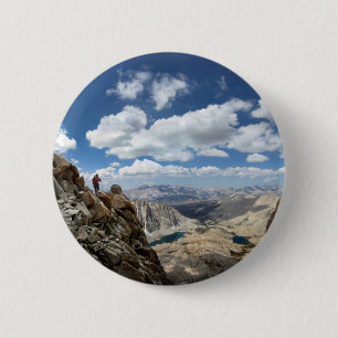 Mt Whitney Trail Over Hitchcock and Guitar lakes 2 Pinback Button