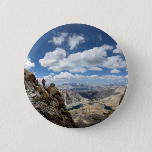 Mt Whitney Trail Over Hitchcock and Guitar lakes 2 Pinback Button