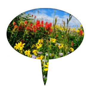 Mt. Wildflowers Cake Topper