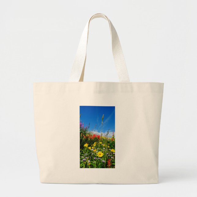 Mt. Wildflowers Large Tote Bag (Front)