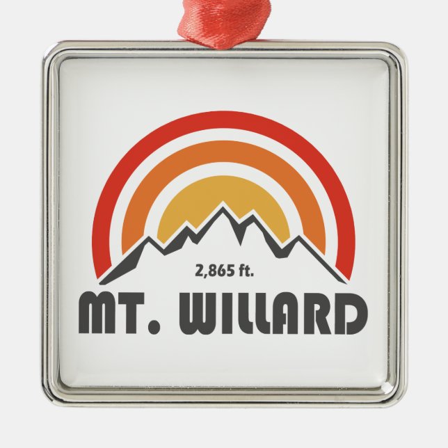 Mt. Willard New Hampshire Metal Ornament (Front)
