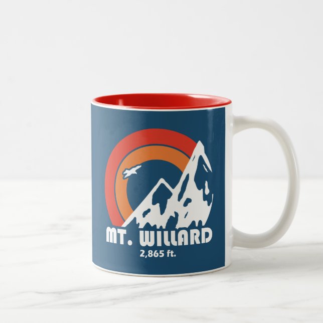 Mt. Willard New Hampshire Sun Eagle Two-Tone Coffee Mug (Right)