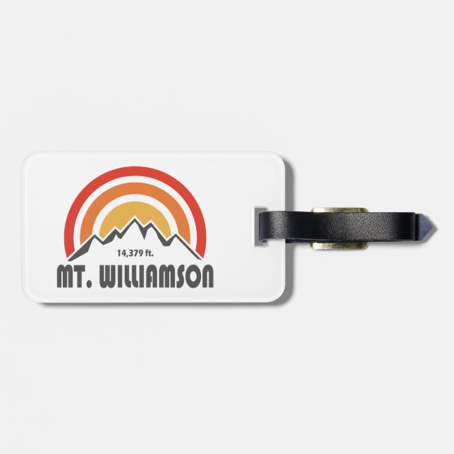 Mt. Williamson California Luggage Tag (Back Horizontal)