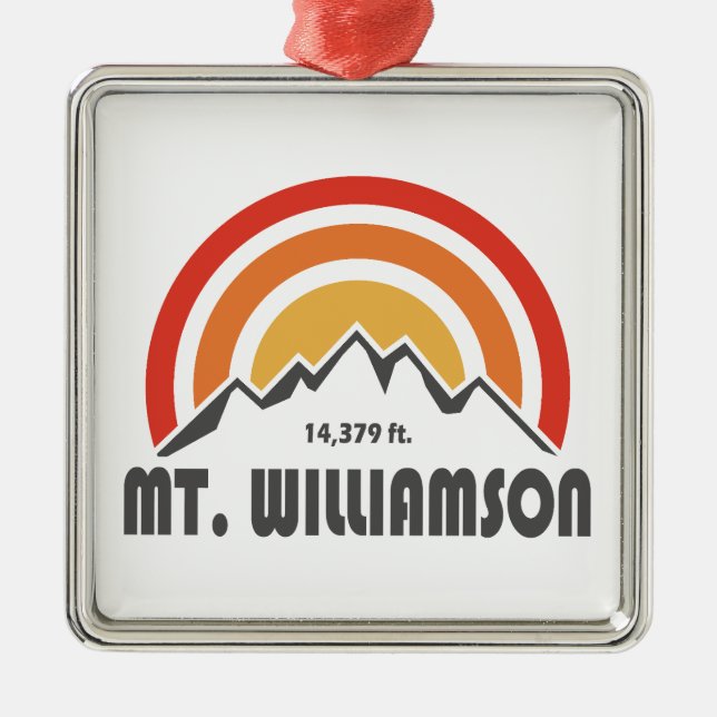 Mt. Williamson California Metal Ornament (Front)