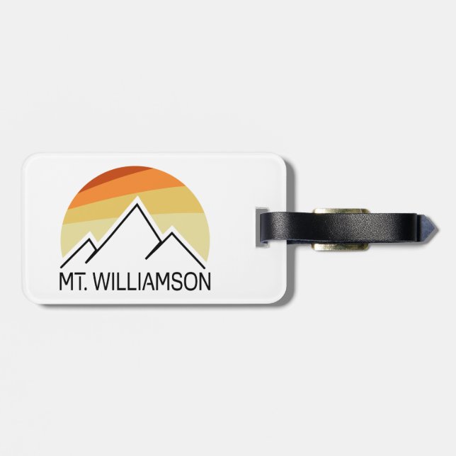 Mt. Williamson California Retro Luggage Tag (Back Horizontal)