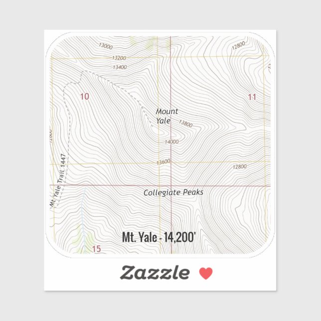 Mt. Yale Colorado Fourteener Sticker (Sheet)