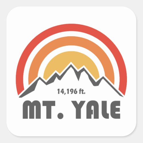Mt Yale Square Sticker