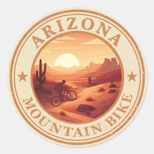 Mtb Az Sedona - Arizona Mountain Bike Classic Round Sticker