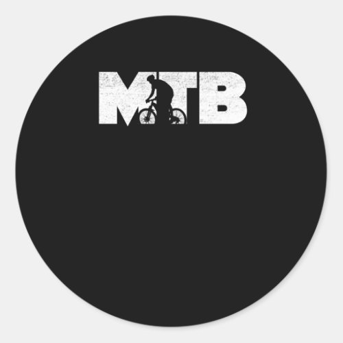 MTB Bike Mountain Bike Outdoor Mountain Biker Classic Round Sticker