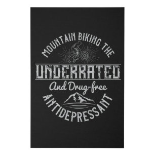 MTB Biking The Drug-free Antidepressant Faux Canvas Print