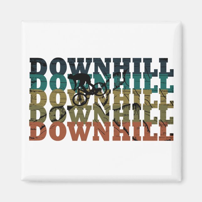MTB Downhill Mountain Bike Magnet (Front)