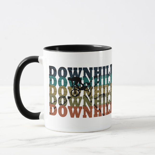 MTB Downhill Mountain Bike Mug (Left)