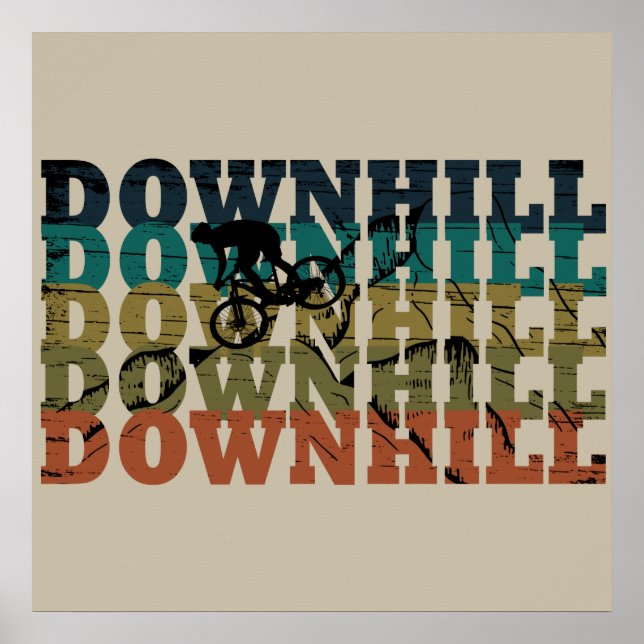 MTB Downhill Mountain Bike Poster (Front)