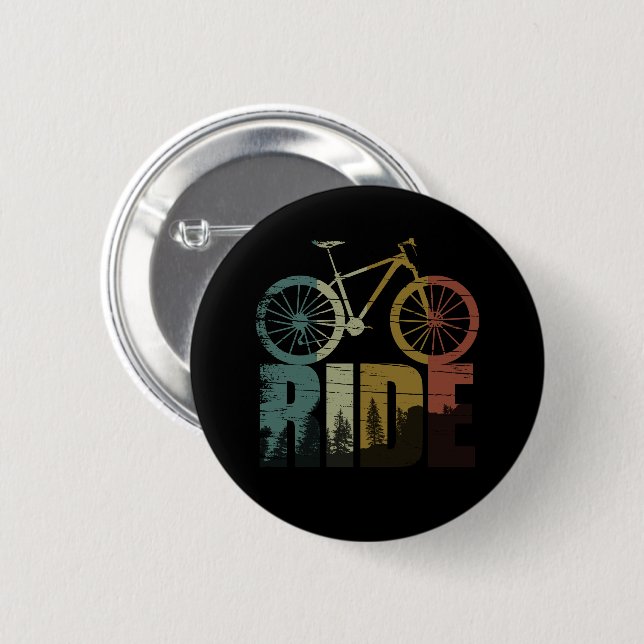 MTB Downhill Mountain Bike Rider Button (Front & Back)