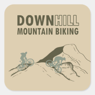 MTB Downhill Mountain Bike Square Sticker