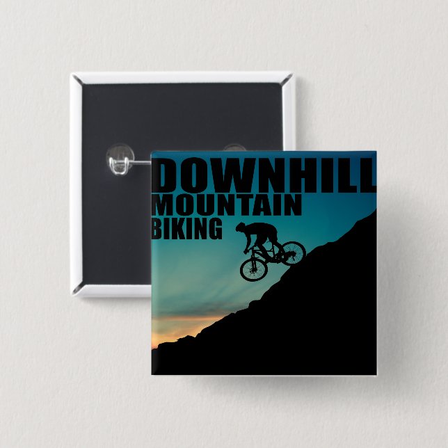MTB Downhill Mountain Biking Button (Front & Back)